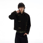 6116805149200,6116805149202,6116805149204, Retro Suede Jacket With Toggle Buttons