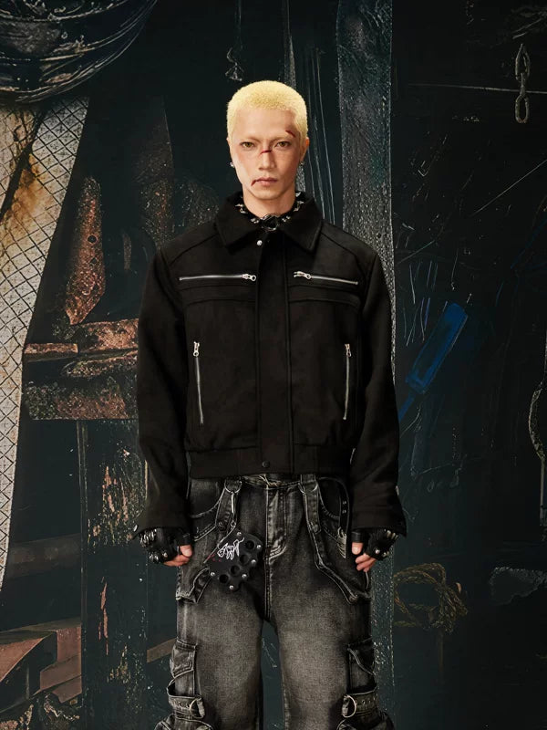 Retro Suede Zip Workwear Jacket 2