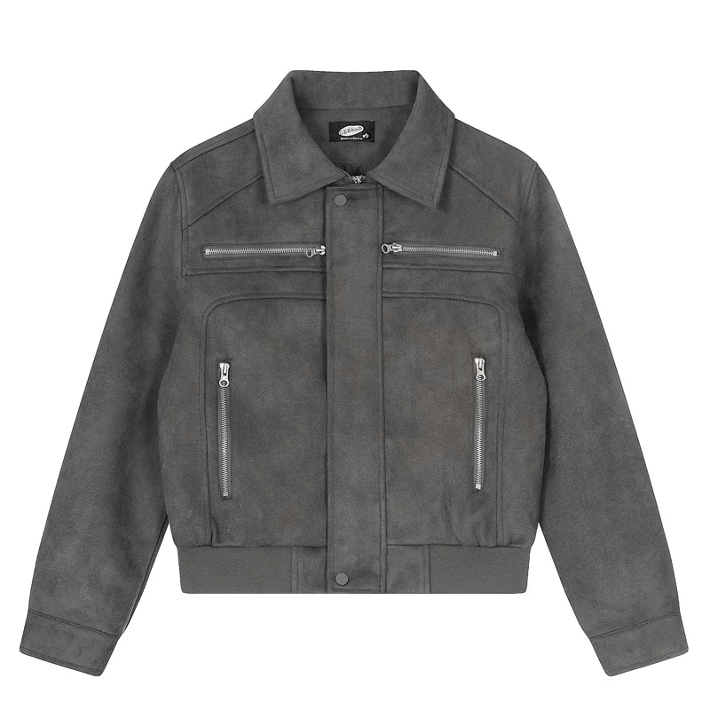 6197462402071,6197462402072,6197462402073, Retro Suede Zip Workwear Jacket