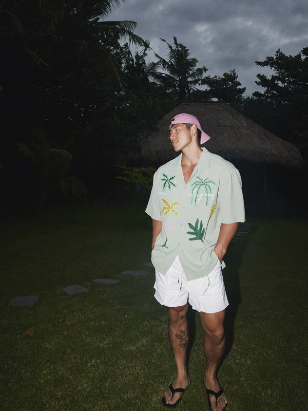 Retro Tropical Print Short Sleeve Shirt 2