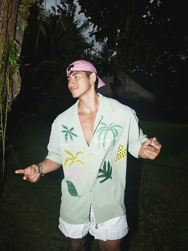 Retro Tropical Print Short Sleeve Shirt 3