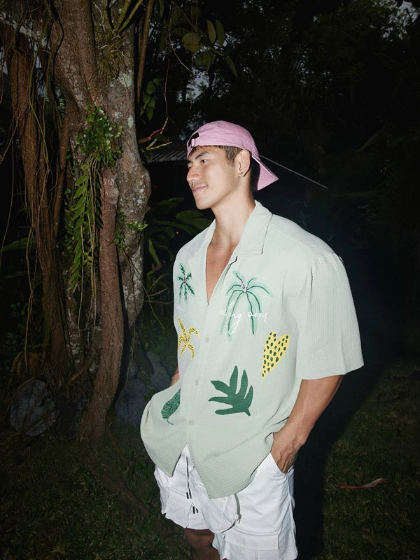 Retro Tropical Print Short Sleeve Shirt 4