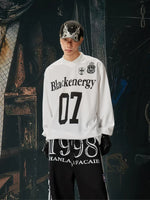Retro V-Neck Graphic Jersey Hoodie 1