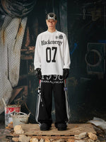 Retro V-Neck Graphic Jersey Hoodie 4