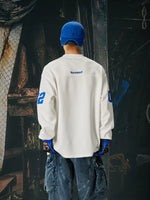 Retro V-Neck Long-Sleeve Sports T-Shirt 3