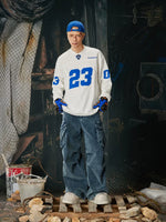 Retro V-Neck Long-Sleeve Sports T-Shirt 4