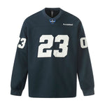 6027726648435,6027726648436,6027726648437,6027726648438, Retro V-Neck Long-Sleeve Sports T-Shirt