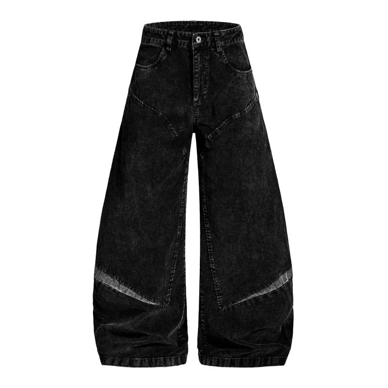 6157743842923,6157743842924,6157743842925,6157743842926,6157743842927, Retro Washed Corduroy Wide Leg Cargo Pants