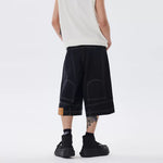 5365668217951,5365668217952,5365668217953,5365668217954,5365668217955, Retro Washed Denim Wide-Leg Capri Pants