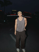 Retro Washed Distressed Sleeveless Tank Top 4