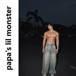 5974076336509,5974076336510,5974076336511,5974076336512, Retro Washed Loose Wide-Leg Denim Pants