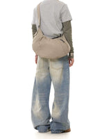 Retro Washed Ultra Wide Leg Jeans Pants 5
