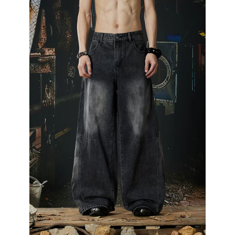 6197176946190,6197176946191,6197176946192,6197176946193,6197176946194, Retro Washed Wide Leg Denim Pants