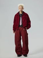 Retro Wide-Leg Cargo Workwear Pants 4