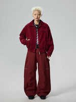 Retro Wide-Leg Cargo Workwear Pants 5