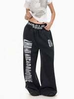 Retro Wide Leg Fleece-Lined Sweatpants 4