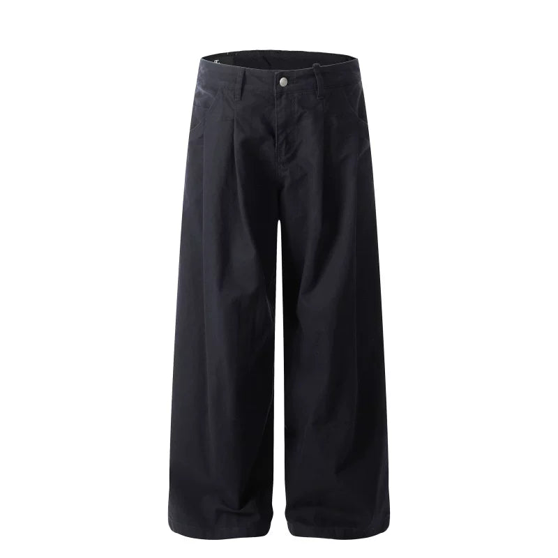 5913638566556,5913638566557,5913638566558,5913638566559,5913638566560, Retro Wide-Leg Pleated Cargo Pants