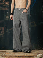 Retro Wide-Leg Tie-Dye Casual Jeans Pants 1