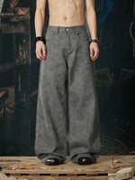 Retro Wide-Leg Tie-Dye Casual Jeans Pants 2