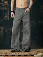 Retro Wide-Leg Tie-Dye Casual Jeans Pants 5