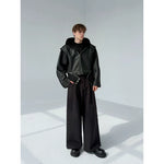 Reversible Fleece-Lined Hooded Leather Jacket 2