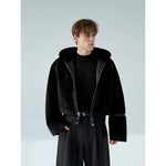 Reversible Fleece-Lined Hooded Leather Jacket 4