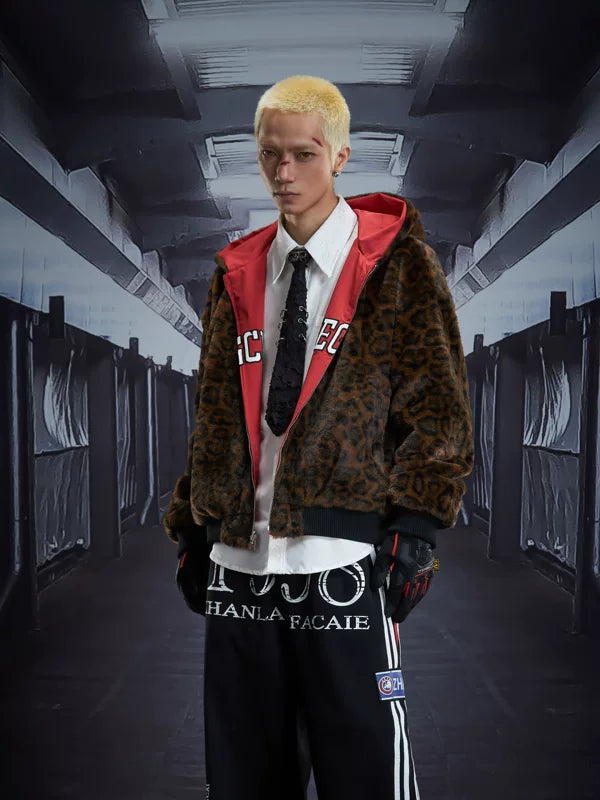 Reversible Hooded Faux Fur Varsity Jacket 5