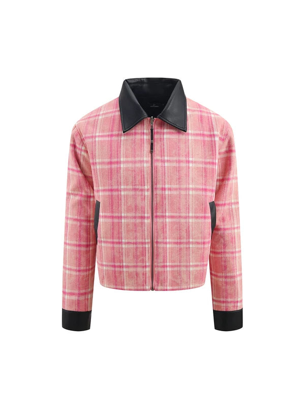 5716667797555,5716667797556,5716667797557,5716667797558, Reversible Printed Faux Leather Collar Jacket