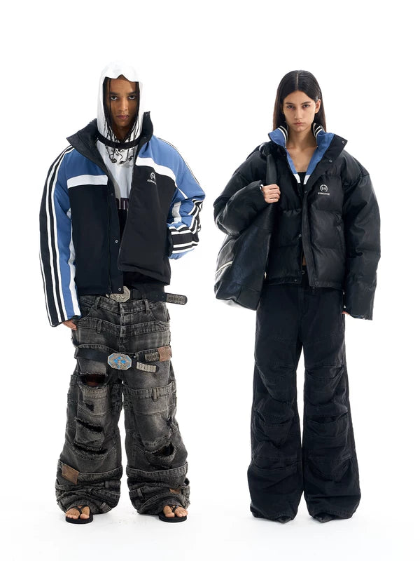 Reversible Puffer Sports Cotton Jacket 1