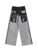 Reversible Selvedge Wide-Leg Denim Pants 1