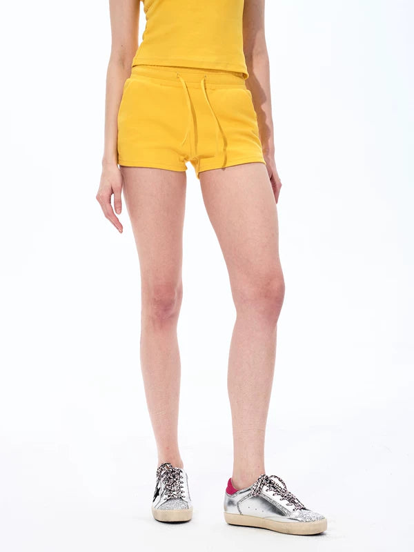 Rhinestone Angel Print Drawstring Shorts 4
