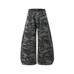 6102723065825,6102723065826,6102723065827,6102723065828, Rhinestone Camouflage Wide-Leg Lantern Jeans