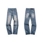 6265072362529,6265072362530,6265072362531,6265072362532, Rhinestone Cross Embellished Straight Leg Jeans