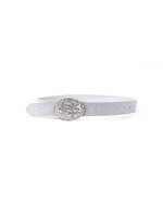 Rhinestone Cross Top-Grain Cowhide Leather Belt 5