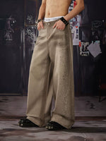 Rhinestone Distressed Wide-Leg Jeans 2