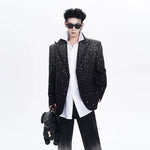 5483676234906,5483676234907,5483676234908,5483676234909, Rhinestone Embellished Loose Fit Suit Jacket