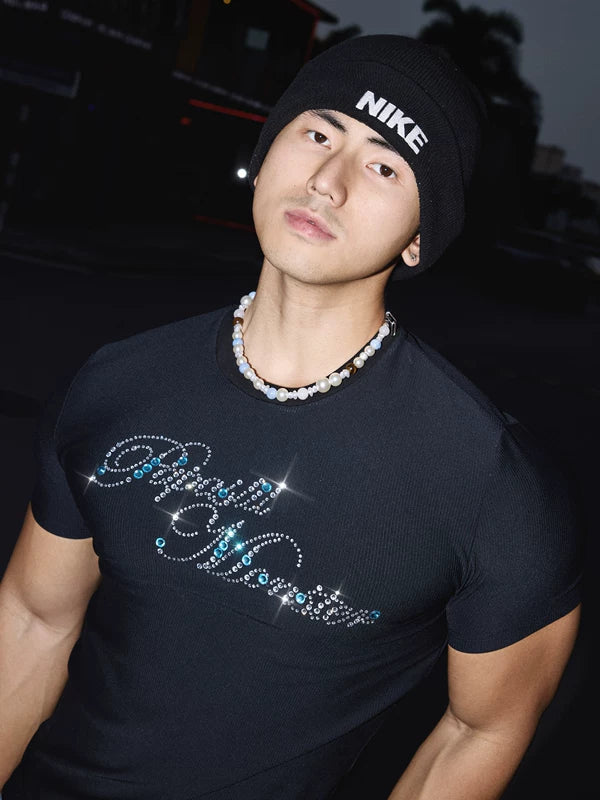 Rhinestone Embellished Slim Fit T-Shirt 5