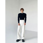 Rhinestone Embellished Straight Leg Casual Pants 3
