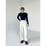 Rhinestone Embellished Straight Leg Casual Pants 4