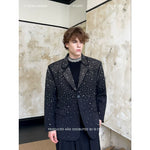Rhinestone Embellished Tailored Suit Jacket 1