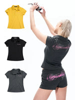 Rhinestone Graphic Short Sleeve Polo Shirt 1