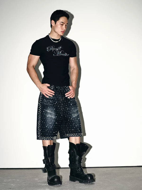 Rhinestone Graphic Short Sleeve T-Shirt 2