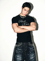 Rhinestone Graphic Short Sleeve T-Shirt 3