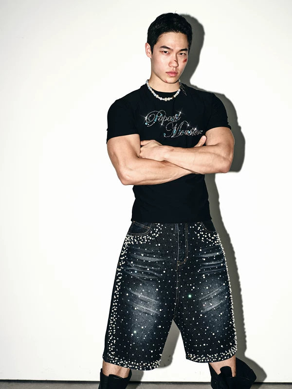 Rhinestone Graphic Short Sleeve T-Shirt 5