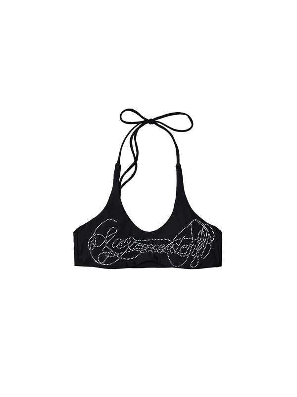 Rhinestone Halter Neck Bra Vest 5