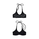 6079701428236,6079701428237,6079701428238, Rhinestone Halter Neck Bra Vest