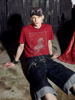 Rhinestone Horse Graphic T-Shirt 4