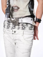 Rhinestone Music Note Leather Belt 5
