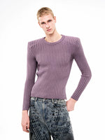 Ribbed Crew Neck Slim Fit Sweater 2