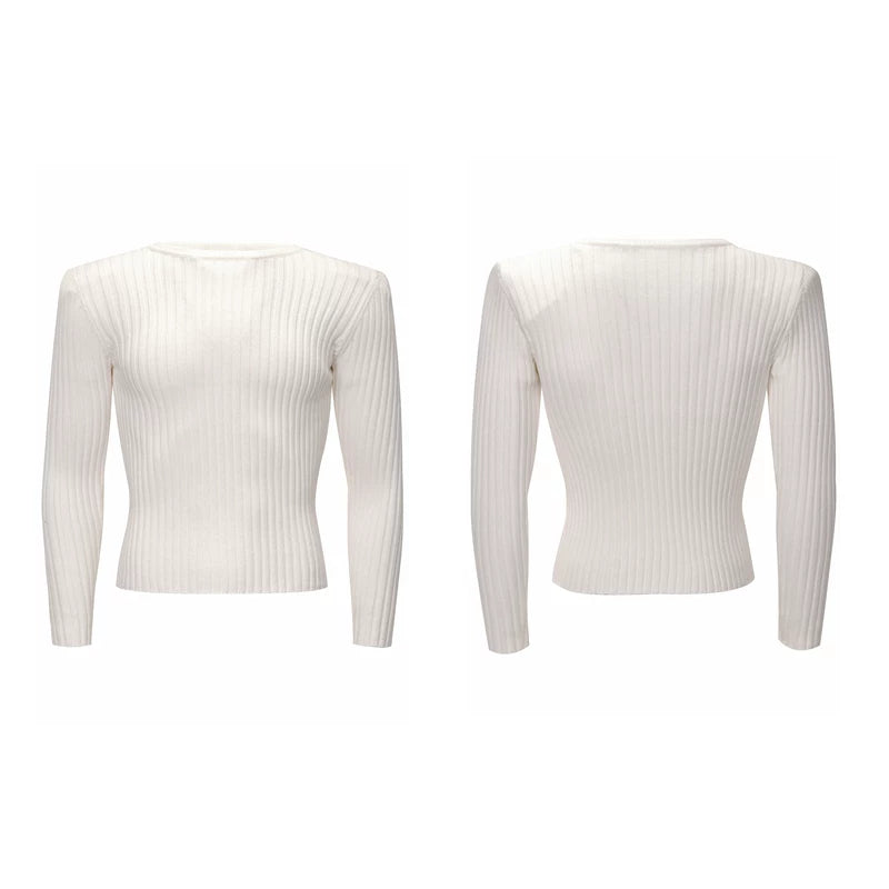 6106884982247,6106884982248,6106884982249,6106884982250, Ribbed Crew Neck Slim Fit Sweater